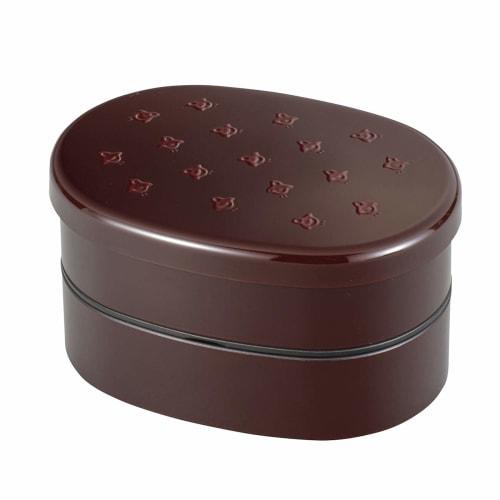 Miyamoto Sangyo Lunch Box, Tamuke, Upper Container 210ml, Lower Container 210ml, Wamon, Oval, Houndstooth Pattern, Clean Coat