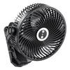 Portable Clip Fan, Rechargeable Clip On Fan with Light, USB Port with 3 Speeds & Circulation Mode, Strong Airflow Sturdy Clamp, Long Runtime for Desk,