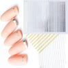 Nail Art Sticker Gold Colour Geometry Shapes PET Material Long-lasting Nail Art Sticker For Salon
