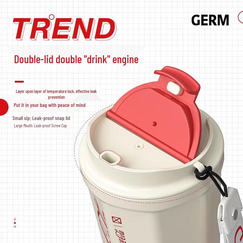 Ginee Coca-Cola Rhombus Insulated Coffee Mug