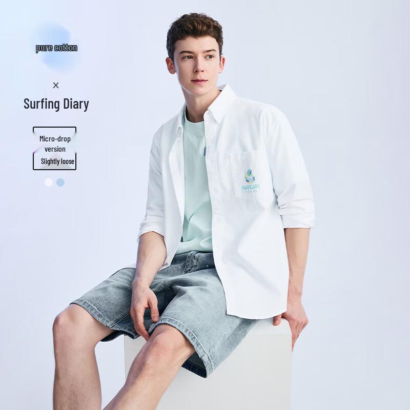 NVG·YOUNG Men's Loose Fit Cotton Long-Sleeve Shirt