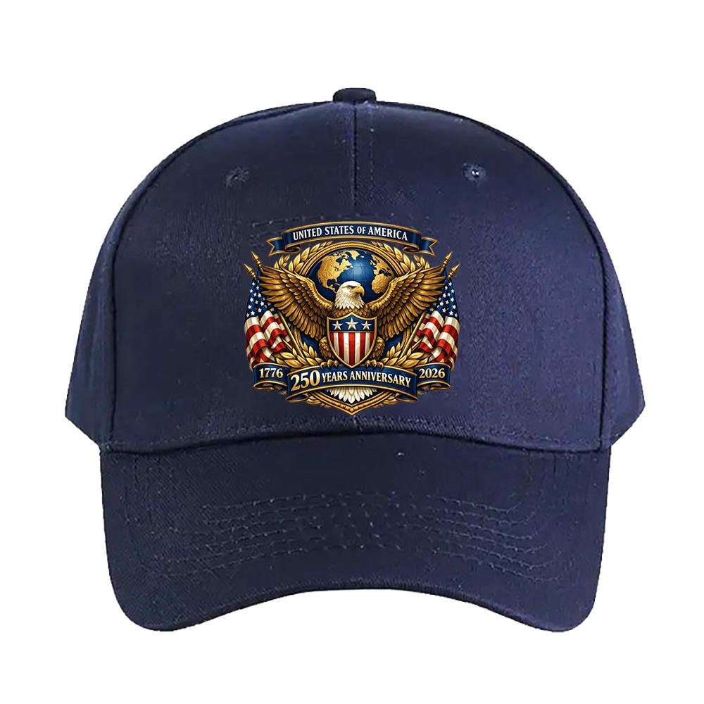 USA Th Anniversary Patriotic Eagle Woman Man Baseball Cap Adult Adjustable with Curved Brim Hiking Fishing Hat