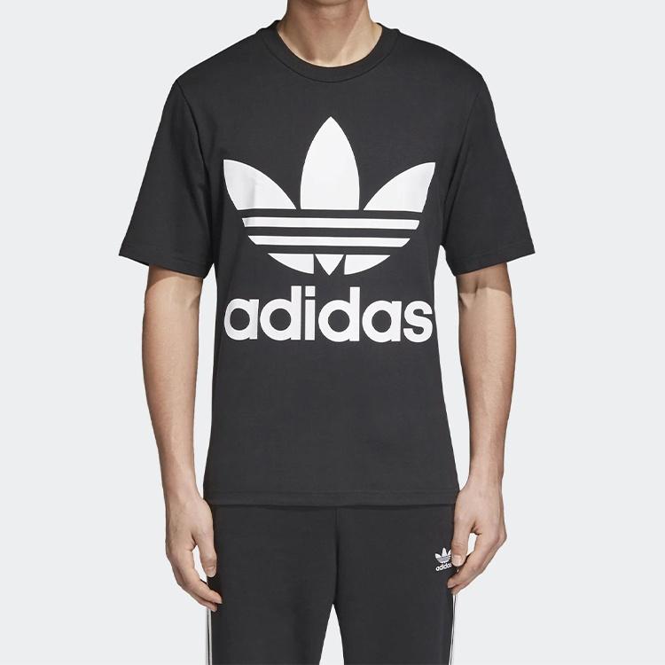 T-shirt nera a maniche corte adidas originals da uomo CW1211