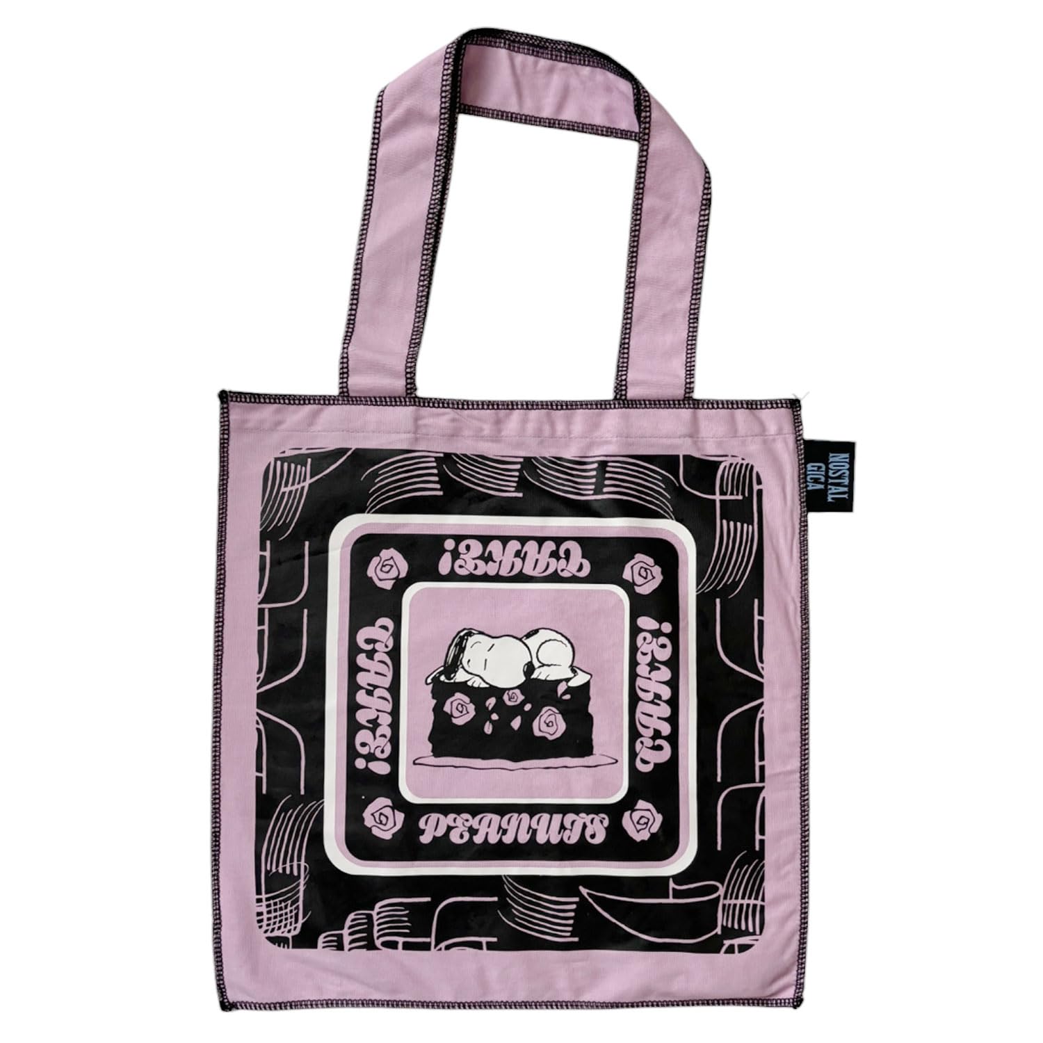 Маленькая Планета Ностальгия PEANUTS Сумка-тоут Снупи, Фиолетовая