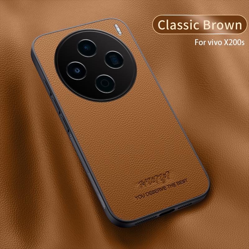Leather Case for Vivo X200s 5G X 200S Car Magnetic Holder Wireless Charging Silicone Hard Shockproof Phone Cover vivoX200s Shell