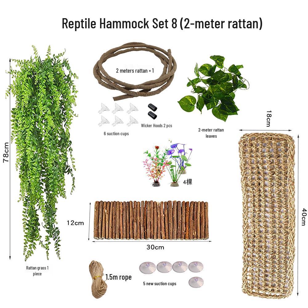 Reptile Habitat Decor: Simulation Vine with Lizard, Chameleon, Snake & Gecko Climbing Features