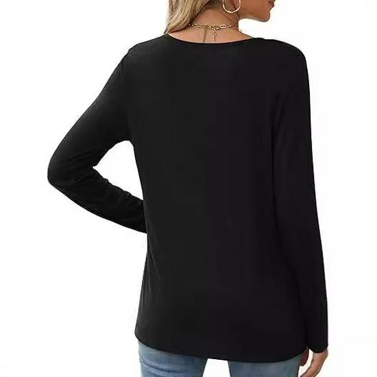 European & American Women's High-End Loose Round Neck Plus Size Winter Milk Silk T-Shirt
