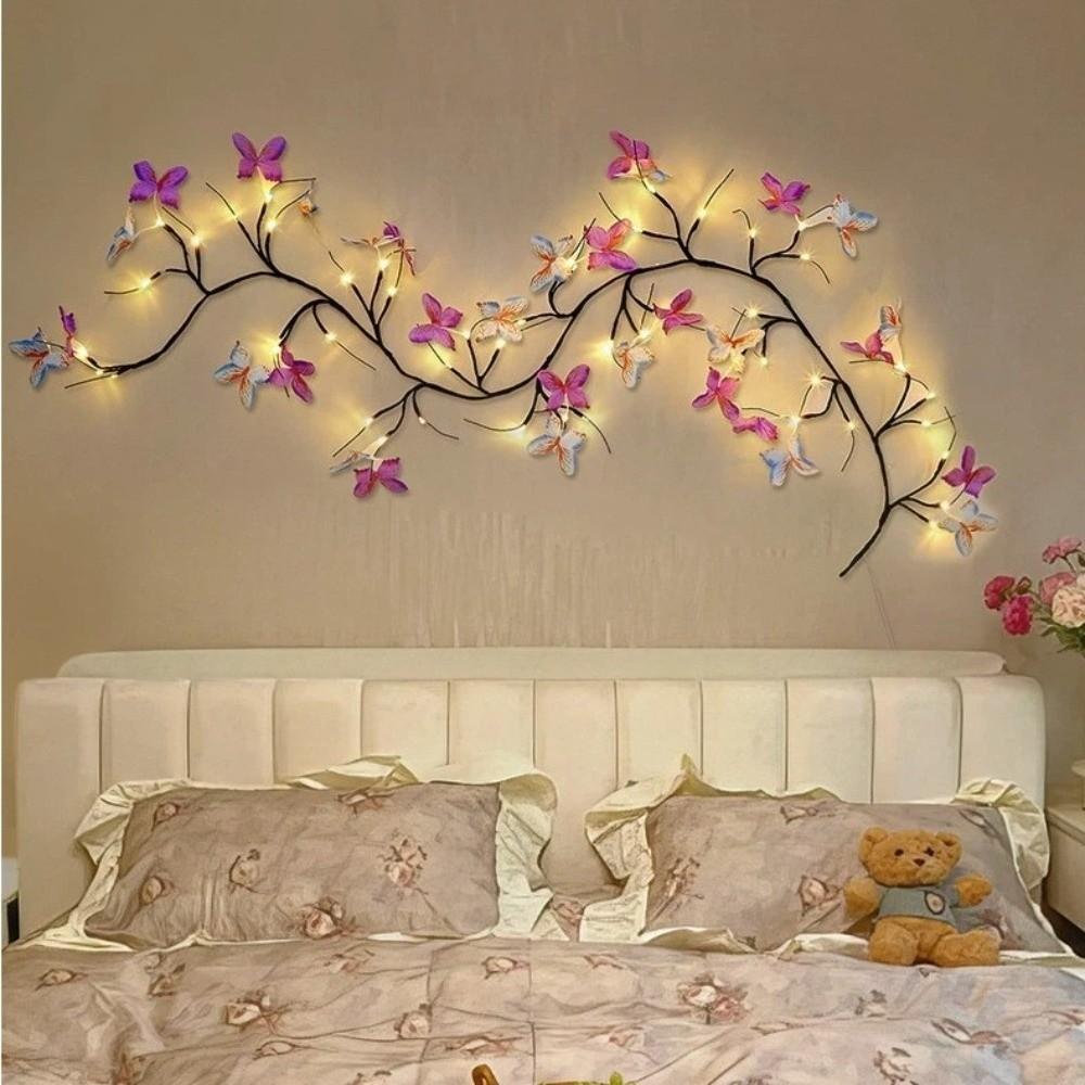 8 Lighting Modes Butterfly Tree Light 30 LED Fairy Light Decoration Tree Branch Light  Home