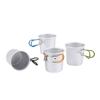 Aluminum Alloy Drink Cup Camping Picnics Coffee Mug Tableware with Folding Handle Travel Cup Cooking Equipment Enduring