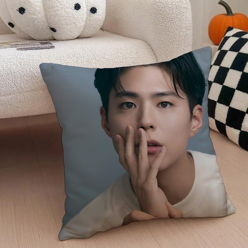 Charming Korean Handsome Actor PPark Bogum Cushion Cover Throw Pillow Cover Hidden Button Durable Polyester Chair Cushion
