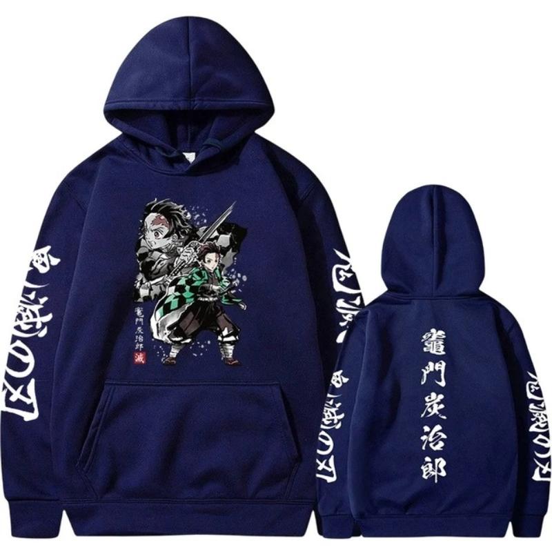 Demon Slayer Japanese Anime Hoodie Pullovers Men Women Sweatshirts Harajuku Print Tops Casual Fashion Streetwear Clothing Tops