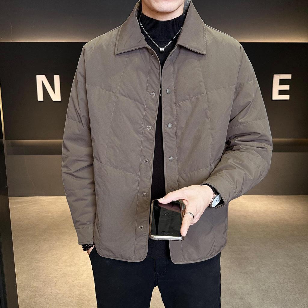 National Standard 90 Men's Trendy Lapel Winter Short Jacket