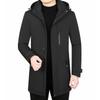 Mens Short Down Jacket Winter Warm Hooded Parka Middle-Aged Men Slim Fit Black Gray Coffee Navy