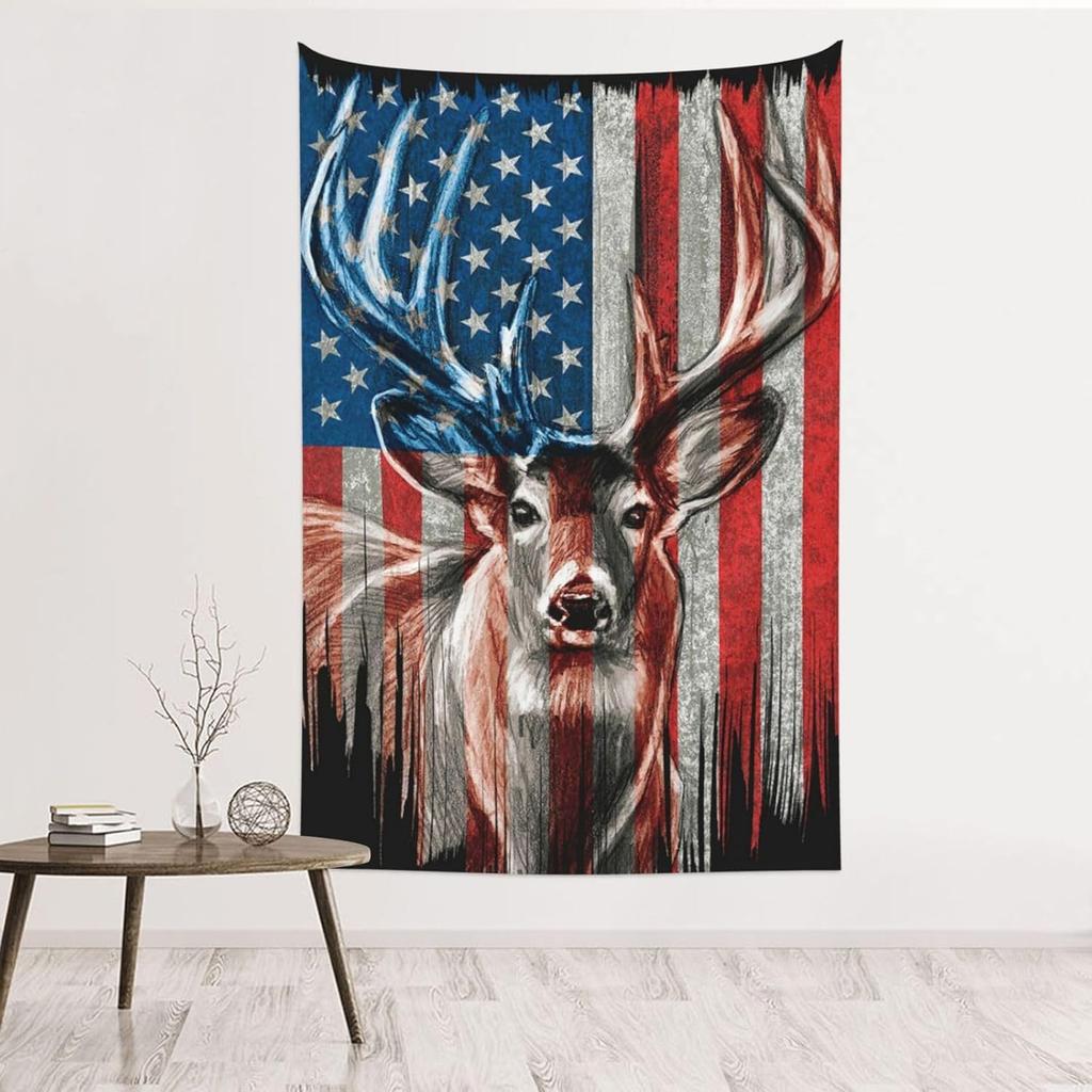 American Flag Black White Tapestry Wall Decoration, Art Tapestries Wall Hanging, Banner Wall Tapestry For Dorm Bedroom Living