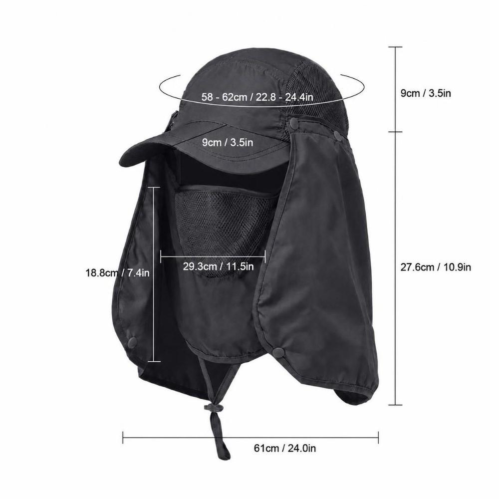 UPF 50+ Fishing Sun Hat Foldable Fishing Bucket Hat Portable Sun Cap  Fishing Outdoor