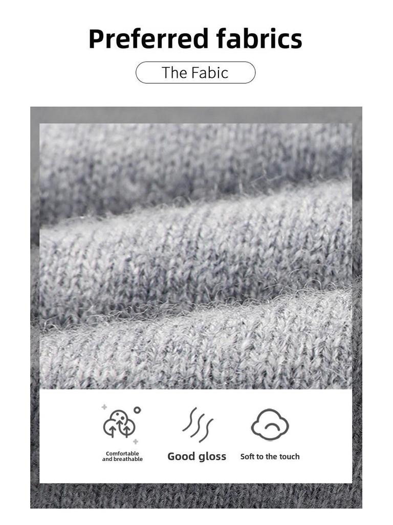 Men's 100% Pure Wool V-Neck Sweater for Autumn/Winter - Knitted All-Match Thin Top