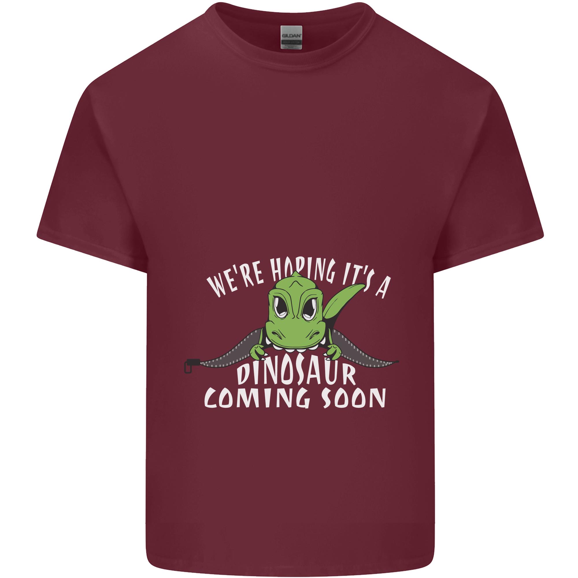 Dinosaur Coming Soon New Baby Pregnancy Unisexs Light Cotton TShirt S