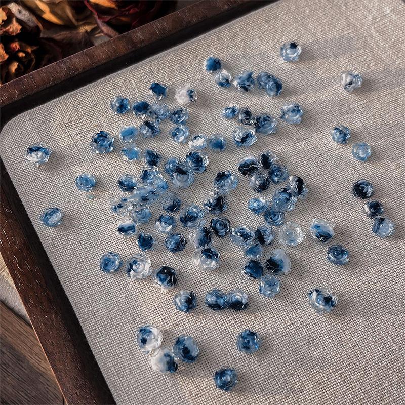 

50 шт. Сделай сам украшение для ногтей 3D камелии розы сверла для ногтей смешанного размера ледяные цветы маникюр бриллиант дизайн маникюра декор для ногтей as the picture