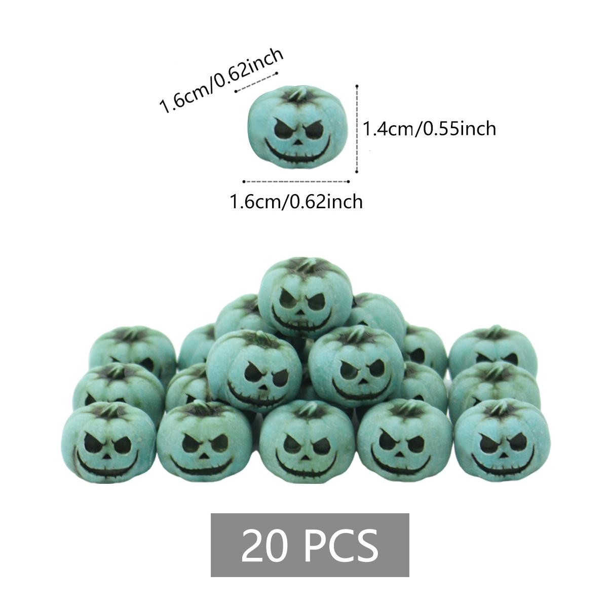

20PCS Miniature Resin Pumpkins Mini Skulls Ghost for Decorating Halloween Party Gifts Home Garden Decoration Craft DIY