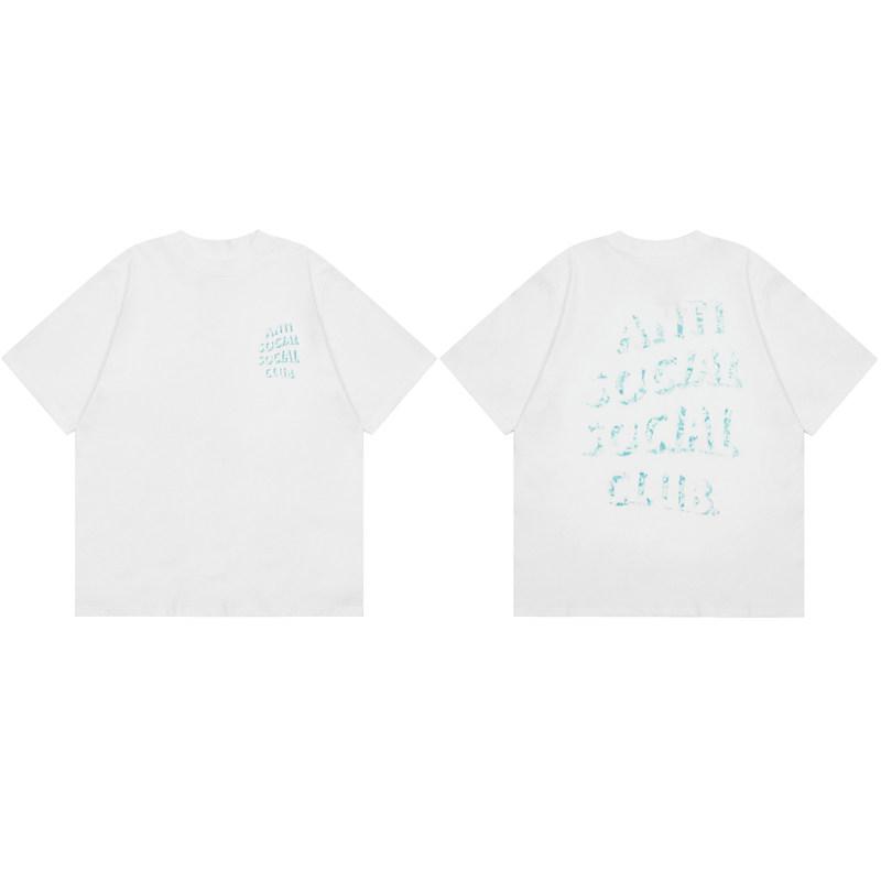 Street Trend Club Graffiti Letter Spider Casual TShirt Mens and Womens Luxury Brand Top