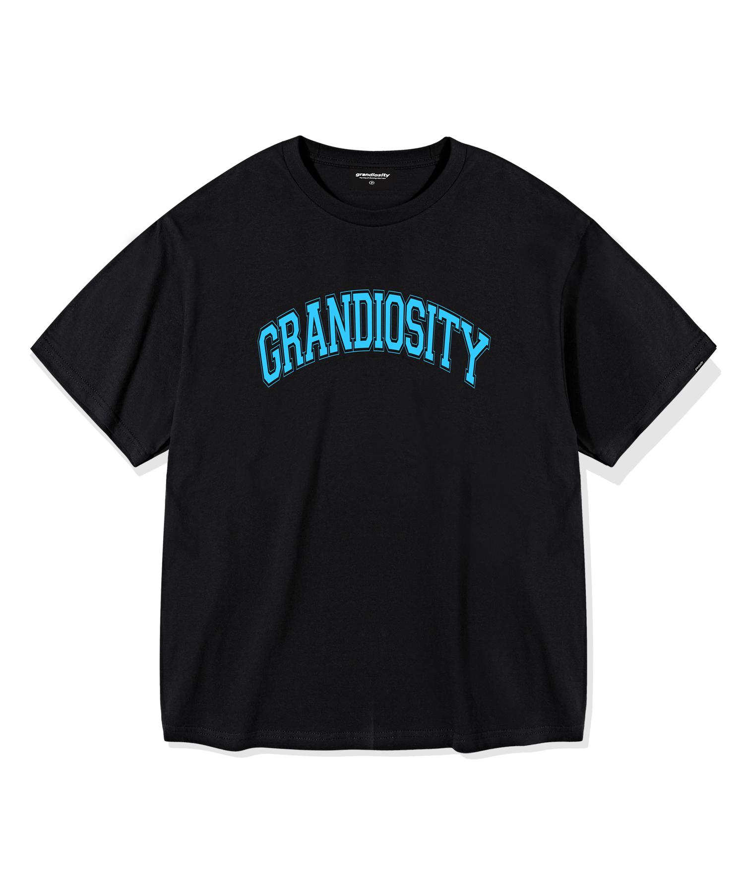 Grandiosity Arch Logo Oversized Short Sleeve T-Shirt (Black) Free
