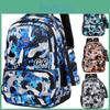 Large Printed Backpack Capacity Wear Resistant Student Schoolbag