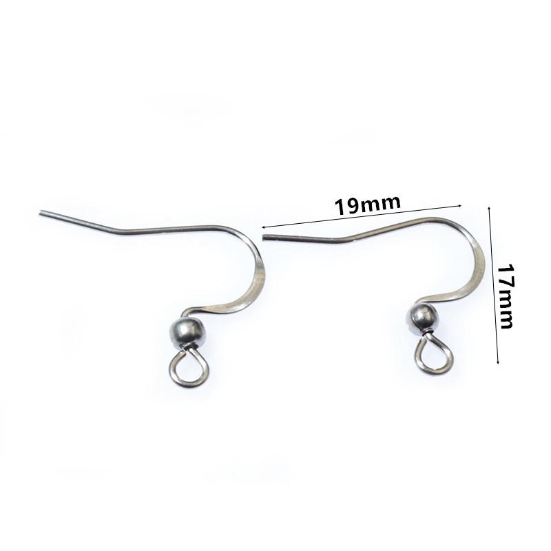 100pcs Stainless Steel Craft Earring Hooks Ear Wire DIY Jewelry Making Accessories Findings