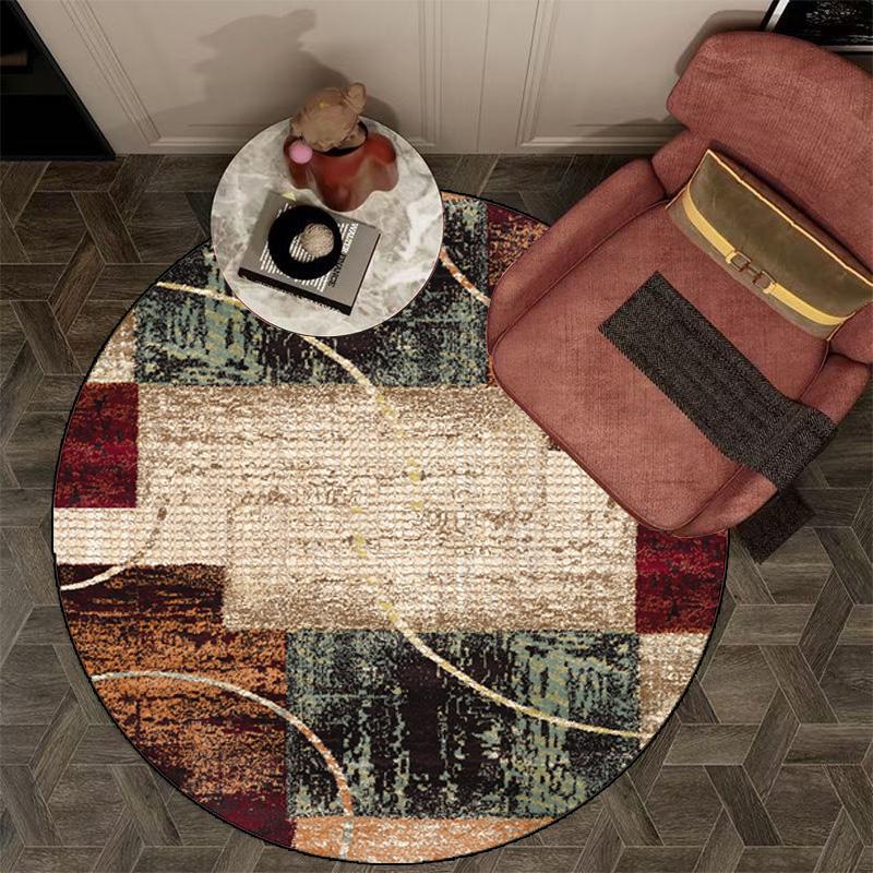 Modern Simple Round Carpet Living Room Sofa Mat Easy Clean Large Bedroom Decoration Home Rugs Washable Coffee Tables Floor Mat