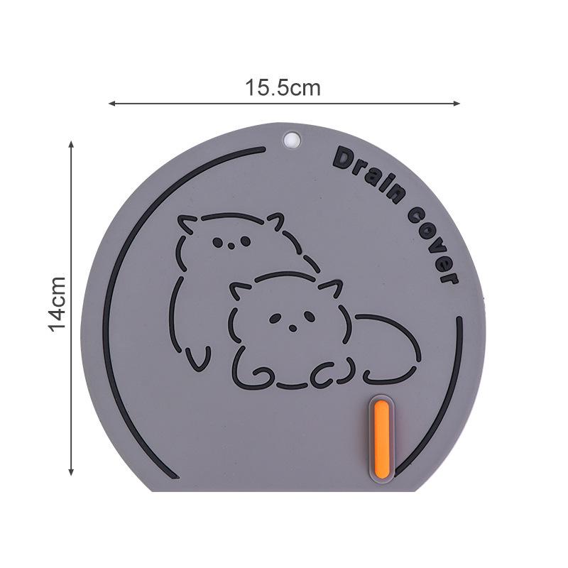 Silicone Bathroom Drain Cover & Deodorizer - Insect-Proof Pad for Kitchen, Washroom, Toilet.