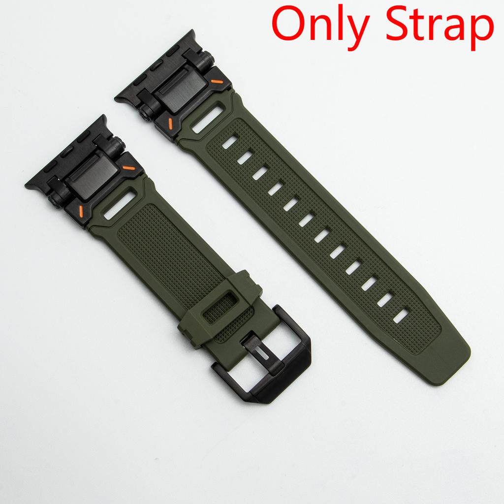 Strap/Metal case for Apple Watch Ultra 2 1 Rubber Loop Band 49mm Silicone Bracelet for IWatch Series 10 9 8 7 45mm 6 5 4 Se 44mm