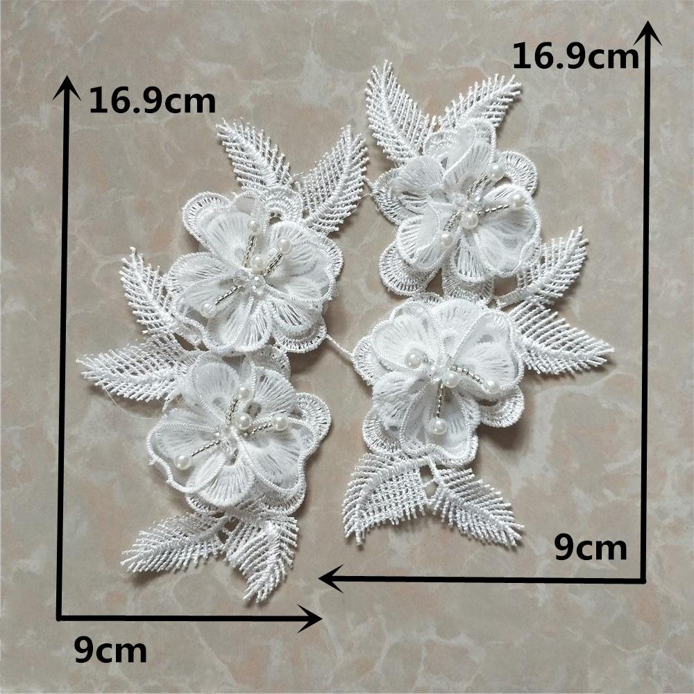 Bead Embroidery Hollow Lace Pair Flower Decoration Collar Diy Sewing Lace Collar Clothing Accessories