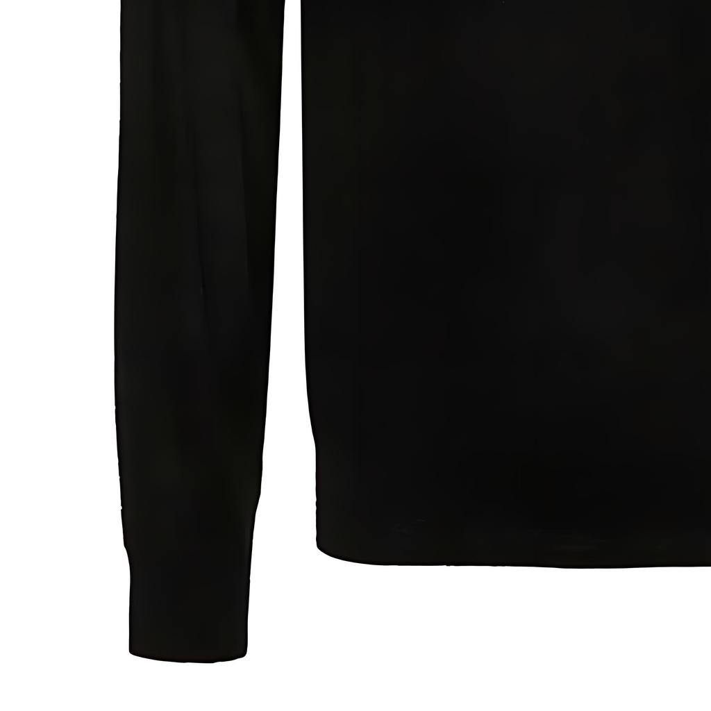Emporio Armani Solid Color Crew Neck Ribbed Knit Sweater Men Sweater Black 3K1MX9-1MZSZ-0031