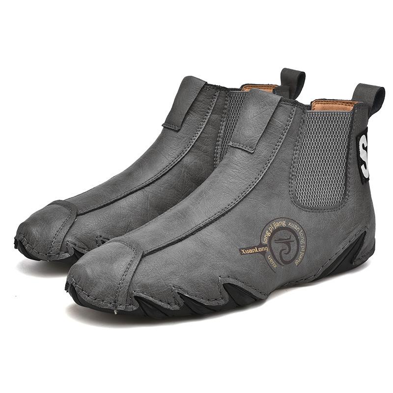 Men Boots Warm Cotton Shoes Handmade Outdoor Sneakers Soft SoleComfortable Men's Ankle Boots Male Casual Flat Short Boots 2025