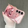 Shimmering Pink Heart Pattern Exquisite PhoneCase for Samsung Galaxy S26 S25 S24 S23 S22 S21 FE Ultra Plus women Built-in glass