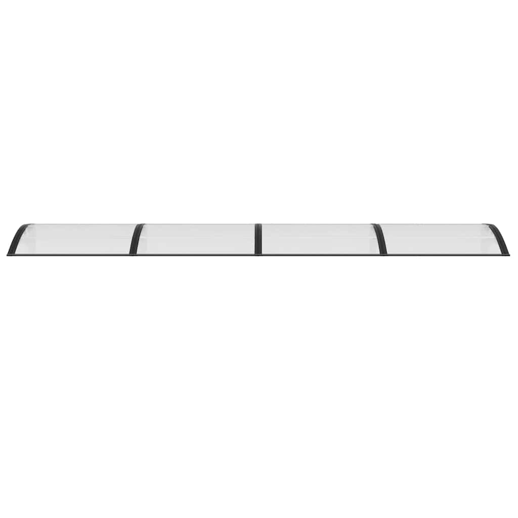Vidaxl Door Awning, Black-Transparent, 350X75 Cm, Polycarbonate