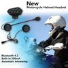 BT-12 Motorcycle Helmet Headset Wireless Bluetooth Headphone Handsfree Call Stereo Music Speaker Support Automatic Answer for Motocross Rider
