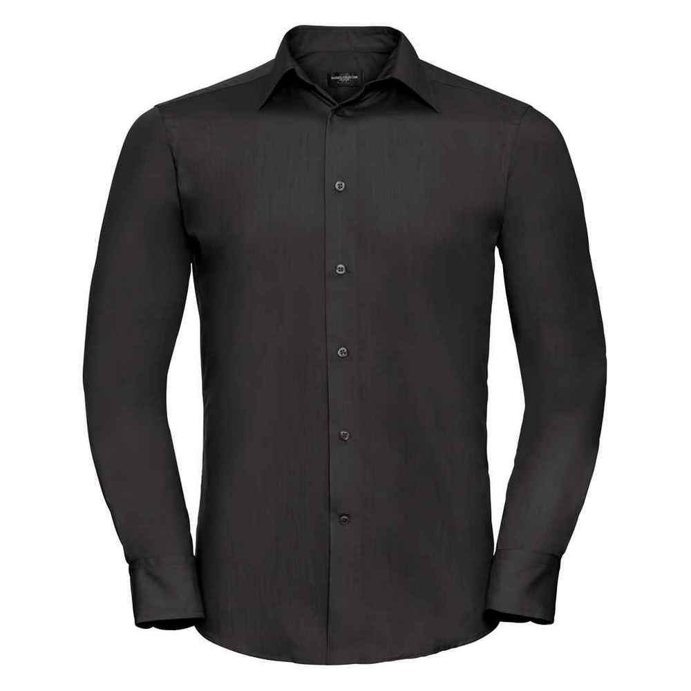 Russell Collection Pflegeleichtes, formelles Herrenhemd aus Polycotton mit langen Ärmeln