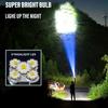 High Power 5LED Flashlights Camping Spotlight USB Rechargeable with Side Light 4 Lighting Modes for Camping Adventure Outdoor