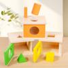 Wooden Childrens Educational Shape Matching Blocks With Colors For Early Learning And Handeye Coordination