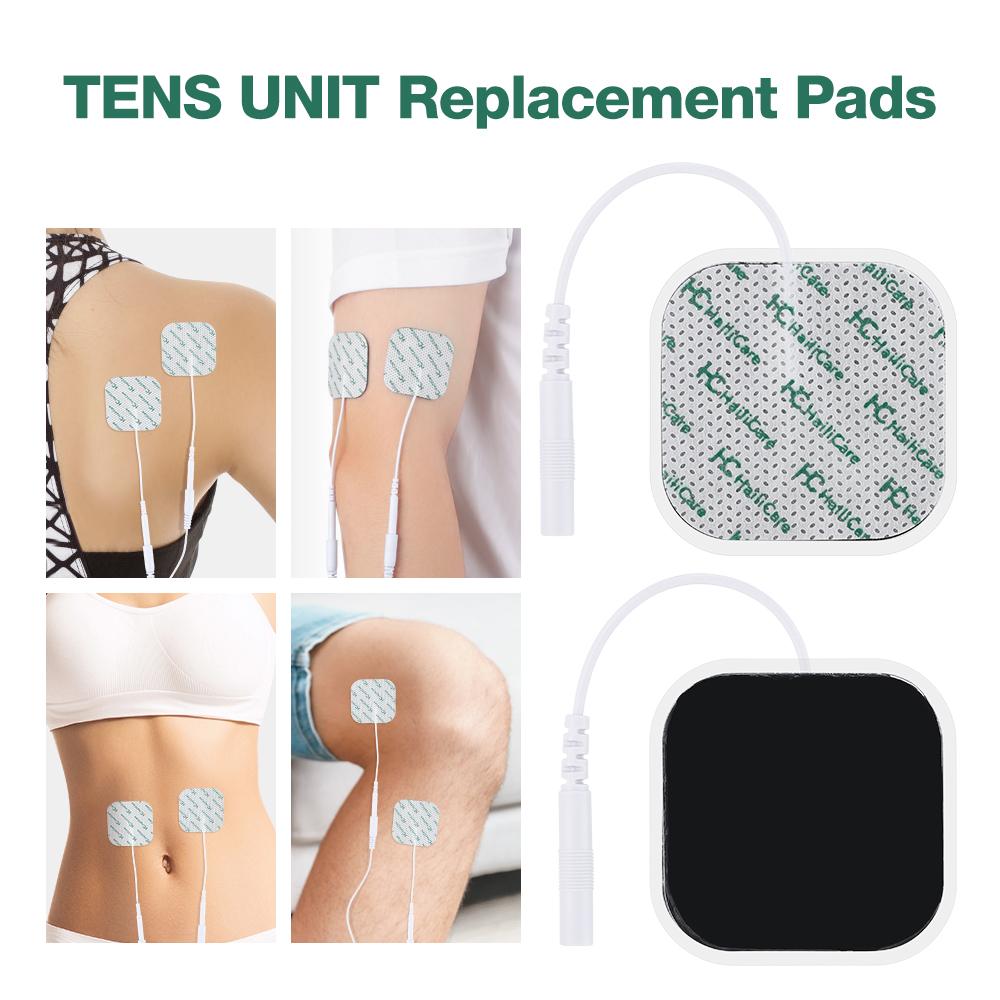 1-20PCS Reusable TENS Ems Nerve Muscle Stimulator Electrode Pads Electrodes Physiotherapy Machine 2mm For Therapy Massager 4*4cm