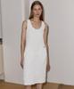 Enor Wrinkled Shirring Dress - White