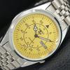 VINTAGE REFURBISHED SEIKO 5 AUTOMATIC JAPAN MENS YELLOW DIAL WATCH A445965-1