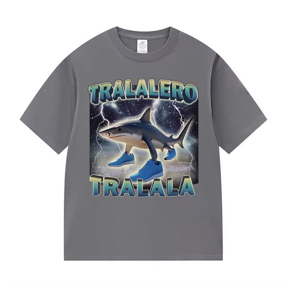 

Tralalero Tralala Funny Shark Meme T-shirt Fashion Cozy Shark with Shoes Gifts T Shirt Men s Women Summer O-Neck Cotton T Shirts 4XL