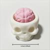 Squeezable Brain & Skull Replica, Soft Realistic Psychology Model with Expressive Eyes, Halloween Neuroscience Gift