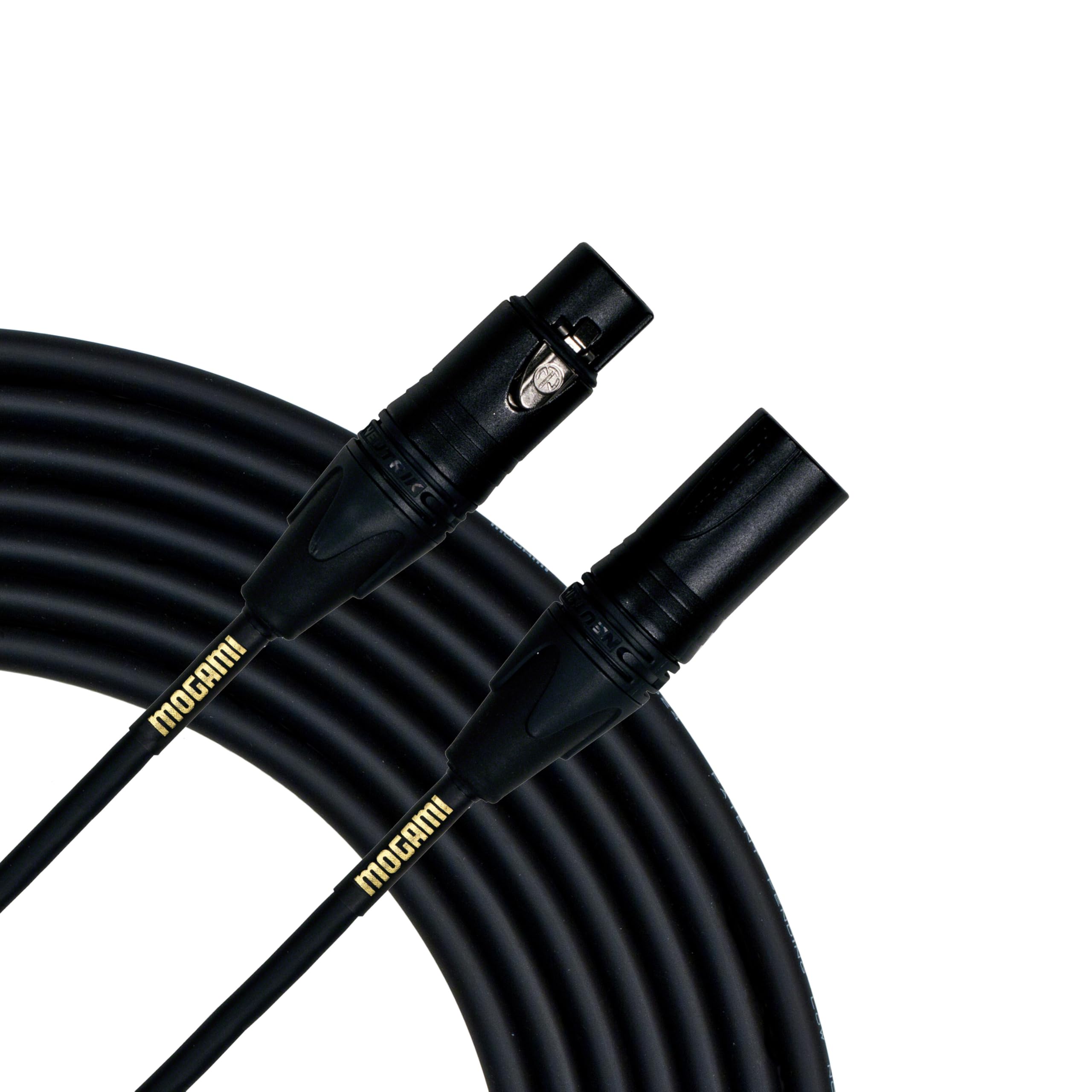 

Mogami Gold Studio 15 XLR to XLR Quad Conductor Patch Cable 15ft with Gold Contacts Connectors Pro Audio Noise Free XLRM-XLRF чорний