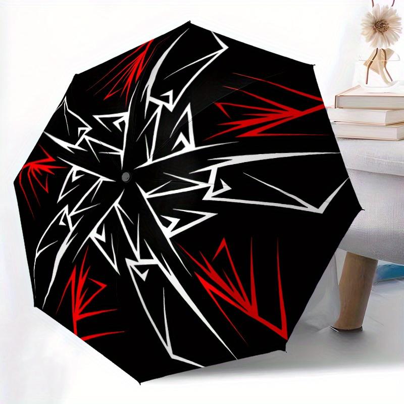 1pc Abstract Pattern Automatic Open/close, All-Season Portable Folding Umbrella for Friends, Travel, Everyday, Events  Yy250812218