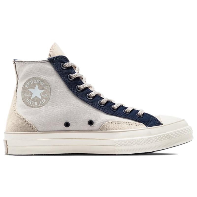 Converse 1970s Chuck Taylor All Star Trendy Stitching Versatile High Top Canvas Shoes Unisex Off-White Grey Blue