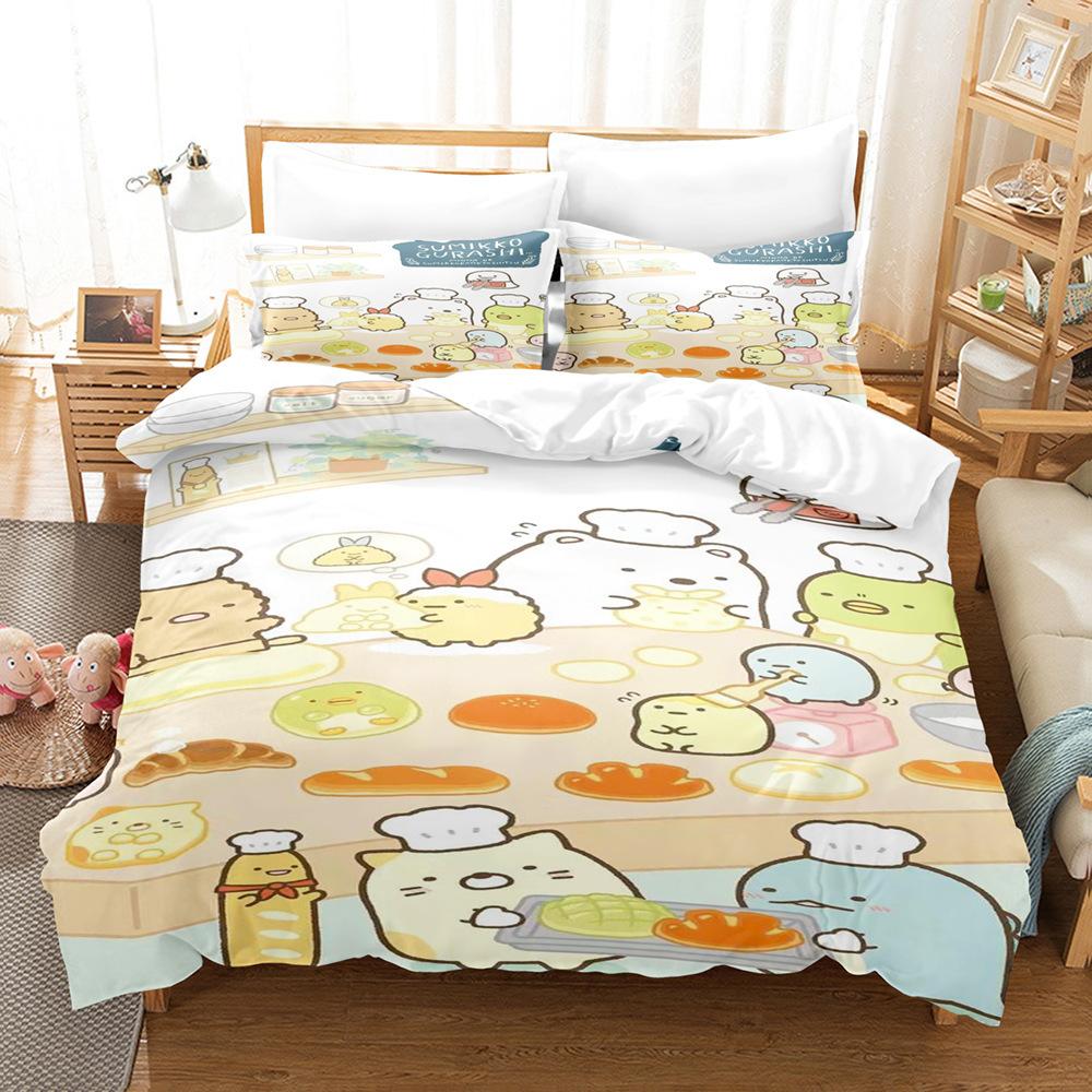 

Corner Creature Digital Printing Three-Piece American Cartoon Kit 90 * 200