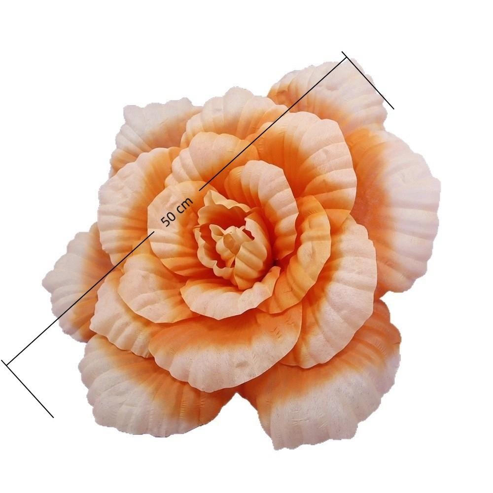 Ny 50cm Konstgjord Blomma Konstgjord Jätte Stor Rosblomma Silke Falska Blommor Fotorekvisita