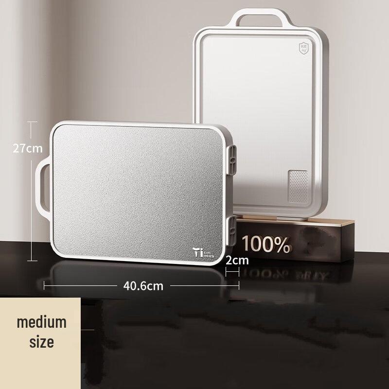 Zhishi Large Stainless Steel Double-Sided Cutting Board